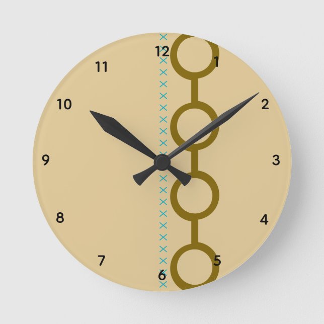 Horloge murale en acrylique doré miel beige (Recto)