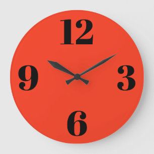 Horloge murale en acrylique - Fond orange