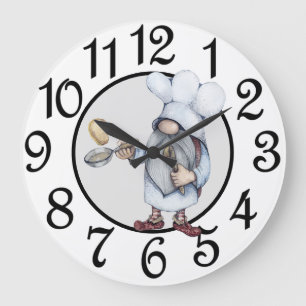 Horloge murale en acrylique Gnome de cuisine