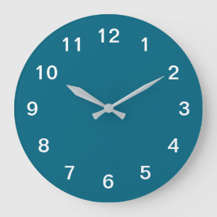 Horloge murale en acrylique minimaliste bleu turqu
