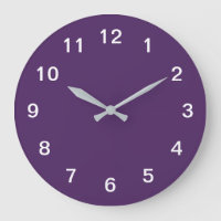 Horloge murale en acrylique minimaliste violet fon