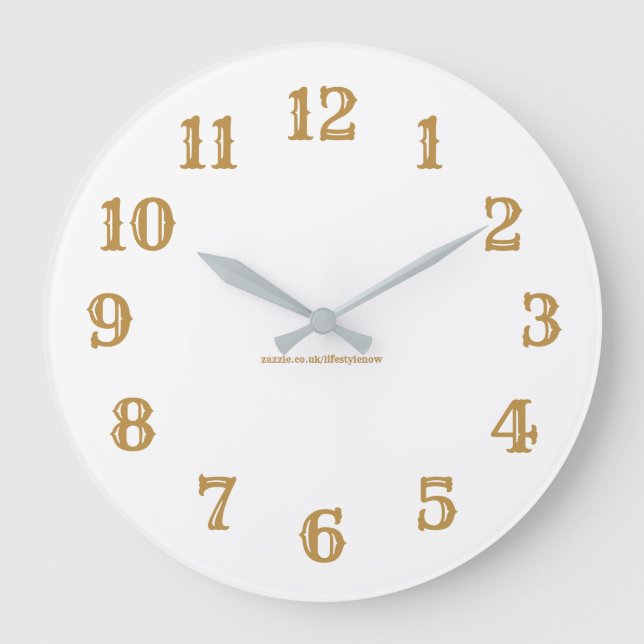 Horloge murale en acrylique - Or (Recto)
