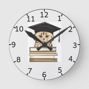 Horloge murale en acrylique pour chats de Sibérie