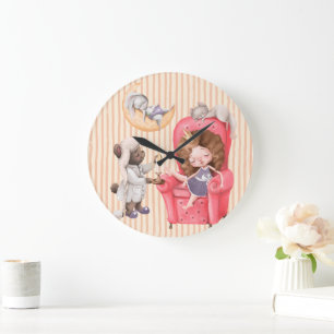Horloge murale en acrylique pour la nurserie de la