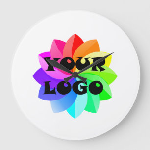 Horloge murale en acrylique pour logo de votre ent