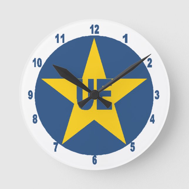 Horloge murale en acrylique, Ronde Medium  UE (Recto)
