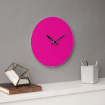 Horloge murale en acrylique rose | Décoration chic<br><div class="desc">Transformez les murs nus en espaces à forte déclaration avec cette horloge rose vibrante conçue pour les intérieurs modernes élégants. Ajoutez une touche de personnalité audacieuse à votre espace avec cette horloge murale en acrylique rose moderne conçue pour les intérieurs élégants qui recherchent une simplicité audacieuse. Le design monochrome vibrant...</div>