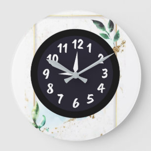 Horloge murale en acrylique rustic unique blanc sa