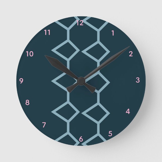 Horloge murale en acrylique Teal NorthernPine (Recto)