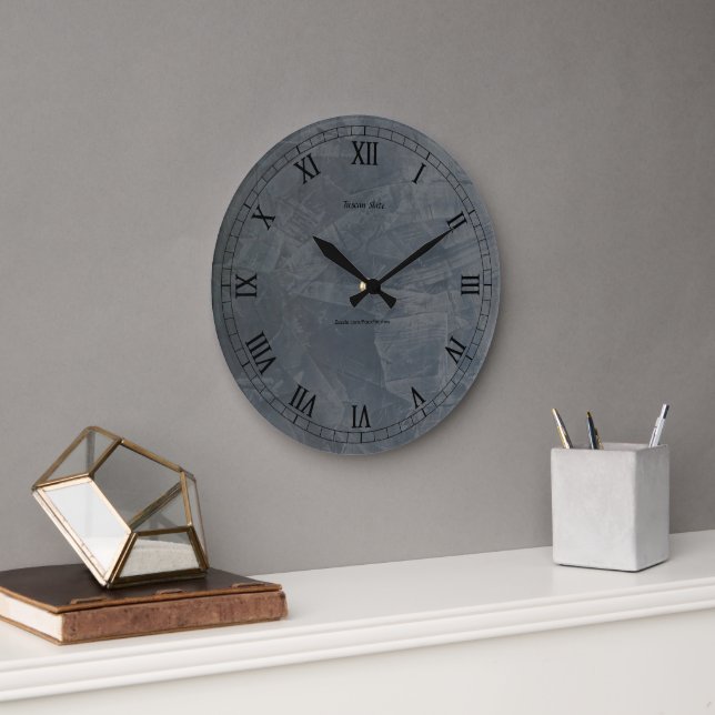Horloge murale en ardoise toscane #Pinterest (Bureau)