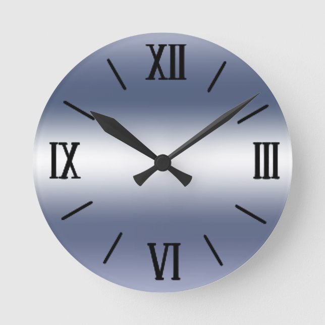 Horloge murale en argent cristal (Recto)