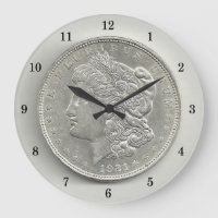Horloge murale en argent Morgan 1921