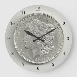 Horloge murale en argent Morgan 1921