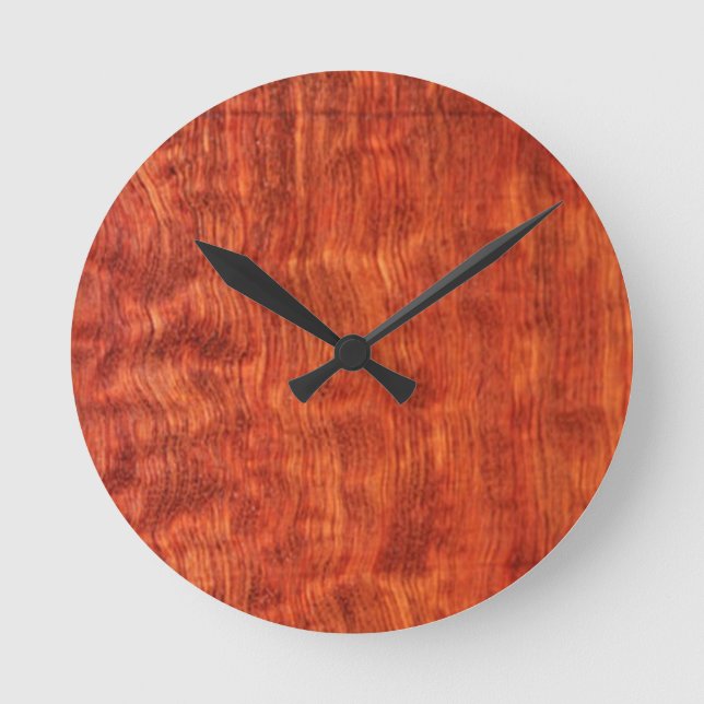 Horloge murale en bois de Bubinga (faux) (Recto)