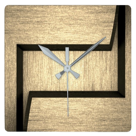 Horloge murale en bois simple de conception