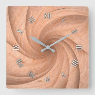 Horloge murale en bois simple de conception
