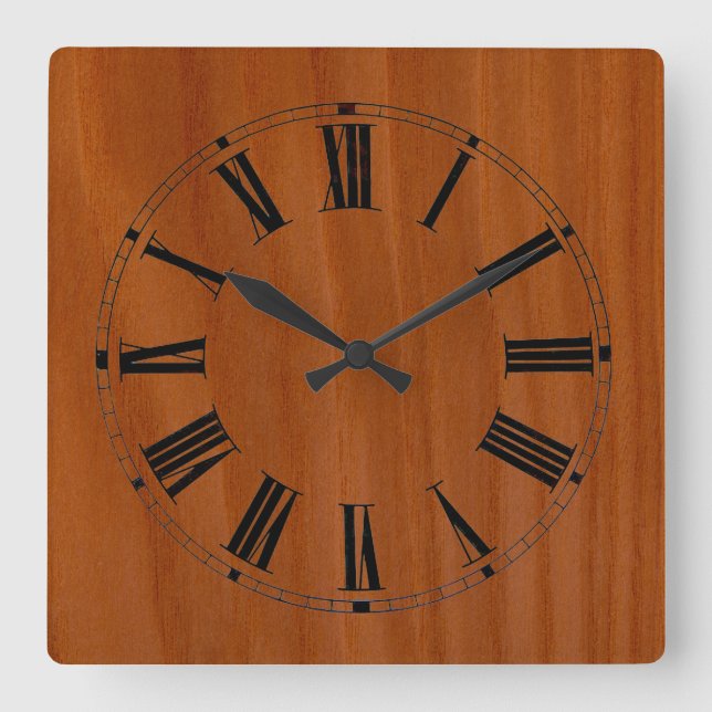 Horloge murale en cerisier en bois (Recto)