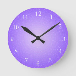 Horloge murale en design imprimé clair violet clai
