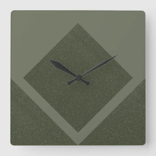 Horloge murale en diamant encadré vert - Conceptio