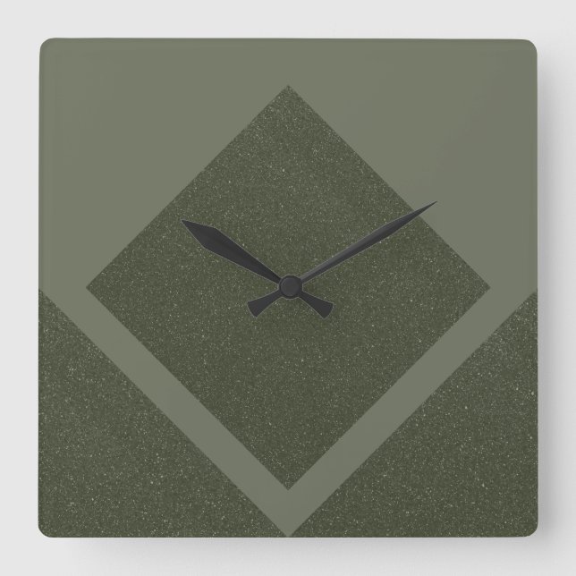 Horloge murale en diamant encadré vert - Conceptio (Recto)