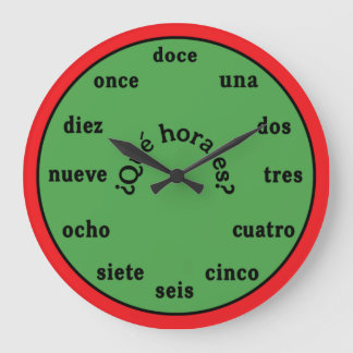 Horloge murale en espagnol