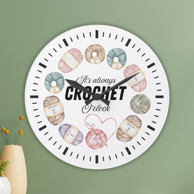 Horloge murale en fil à crocheter mignon | Idée ca (Créateur téléchargé)
