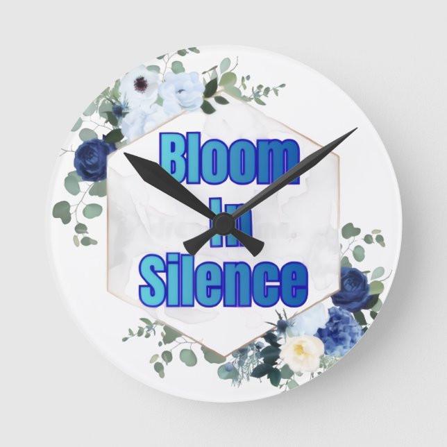 Horloge murale en fleurs dans le silence (Recto)