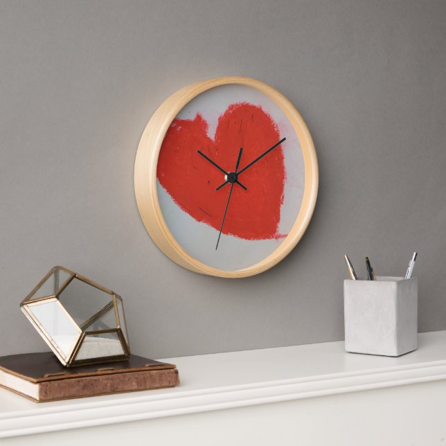 Horloge murale en forme de cœur (Bureau)