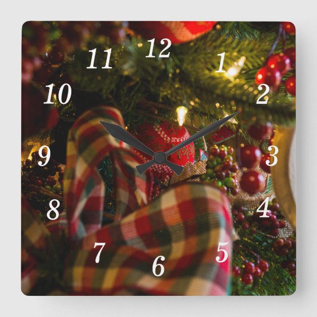 Horloge murale en forme de sapin de Noël (Recto)