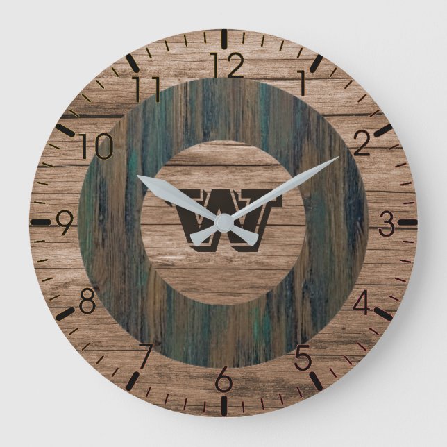 Horloge murale en grain rustique  (Recto)