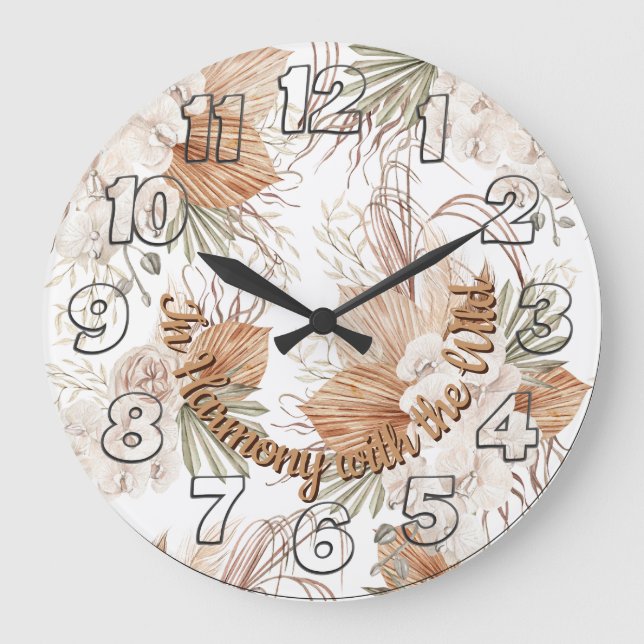 Horloge murale en harmonie avec la nature | Décor  (Recto)