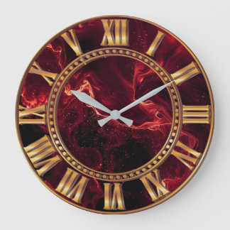 Horloge murale en marbre de Bourgogne de luxe avec