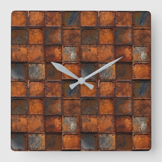 Horloge murale en métal rouillé (Recto)