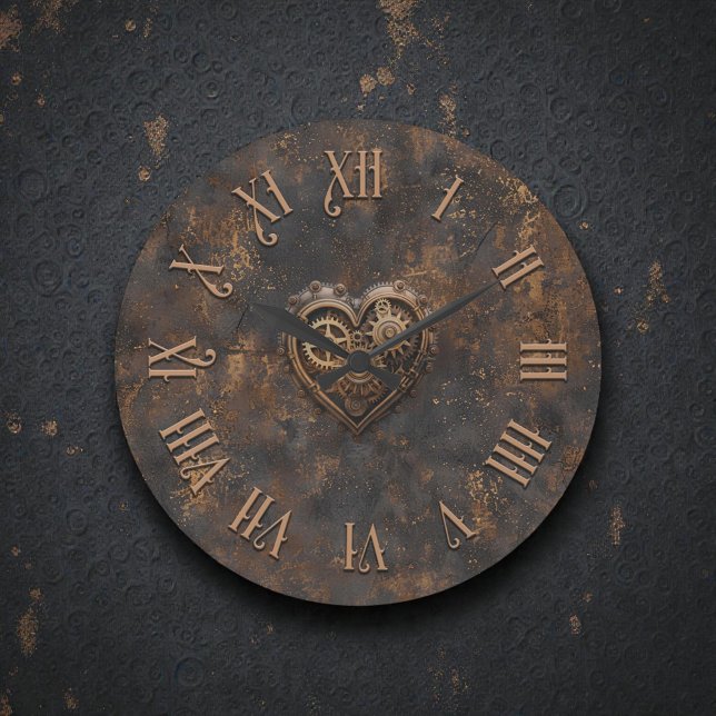 Horloge murale en métal rustique Steampunk (Créateur téléchargé)