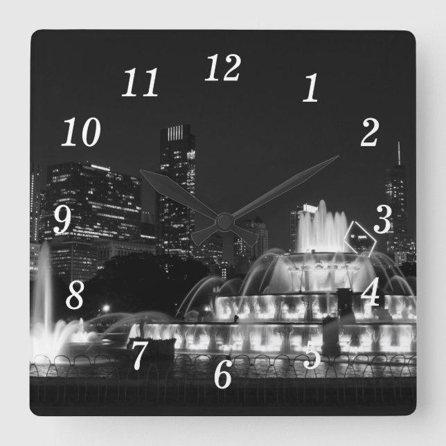 Horloge murale en niveaux de gris du parc de Chica (Recto)