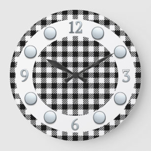Horloge murale en noir et blanc
