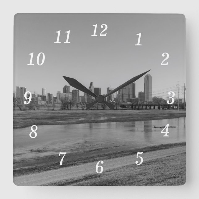 Horloge murale en nuances de gris de Dallas (Recto)