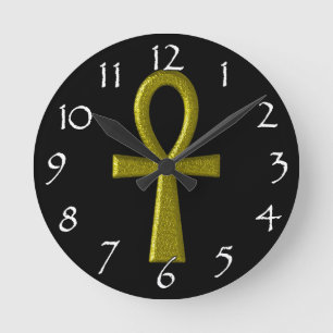 Horloge murale en or