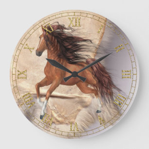 Horloge murale en peau de mouton