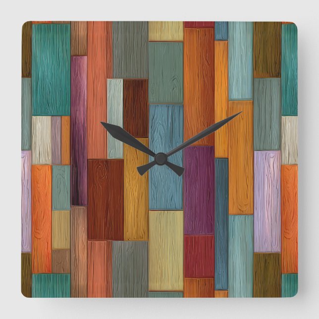 Horloge murale en planches de bois (Recto)