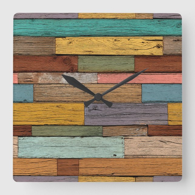 Horloge murale en planches de bois (Recto)