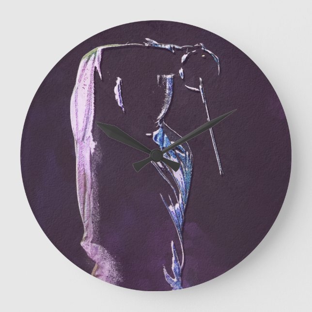 Horloge murale en silhouette (Recto)