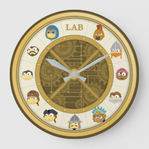 Horloge murale en tangage temporel