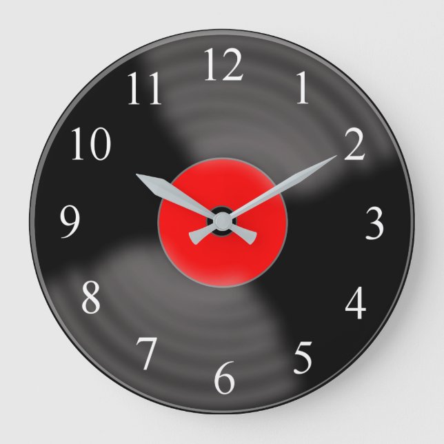 Horloge murale en vinyle classique (Recto)