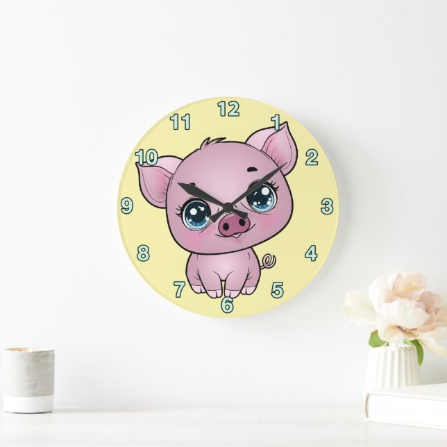 Horloge murale enfant Piglet (Maison)