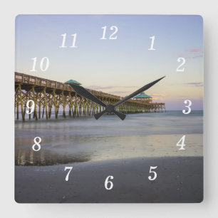 Horloge murale Evening Peace sur Folly Beach