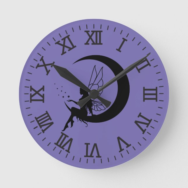 Horloge murale Fairy and Crescent Moon (Recto)