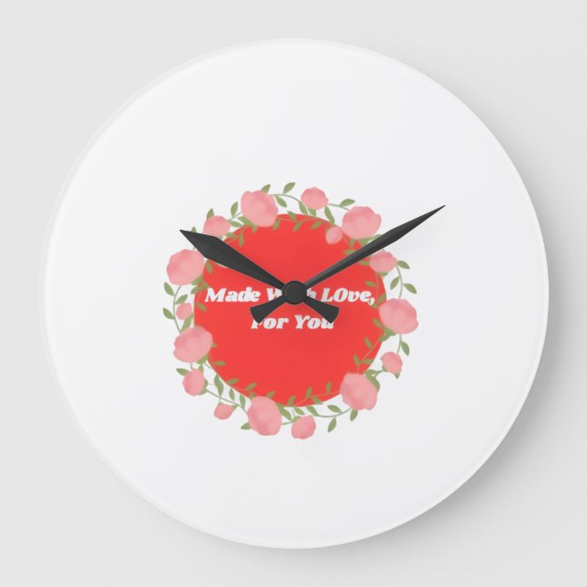 Horloge murale « Faite avec amour pour vous » (Recto)