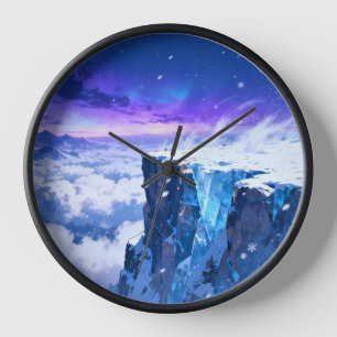 Horloge murale Falaises Célestes Gelées