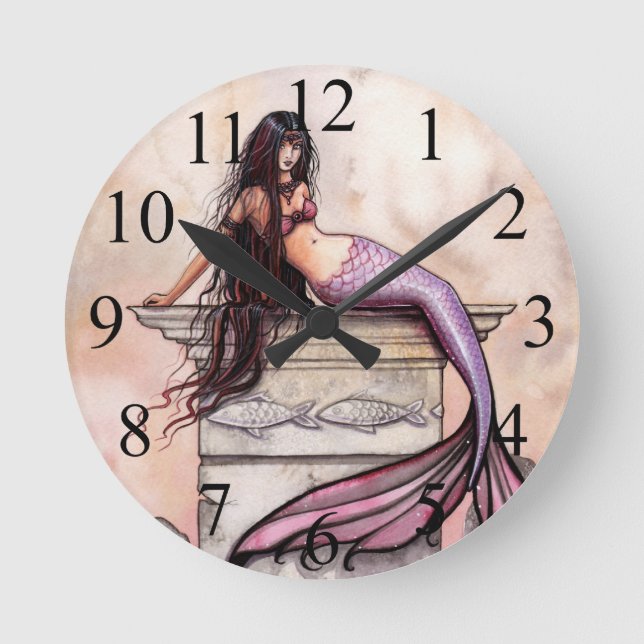 Horloge murale fantaisie de sirène princesse de la (Recto)